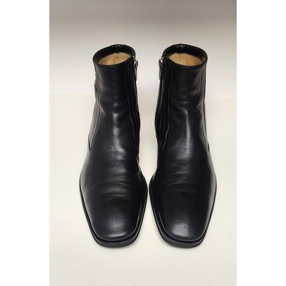 Bruno Magli M01575 Men's Raspino Black Leather Ankle Boots Size 11M - Picture 8 of 13